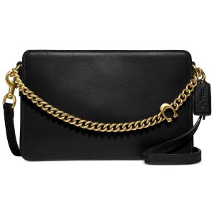 COACH Refined Calf Leather Signature Chain Crossbody