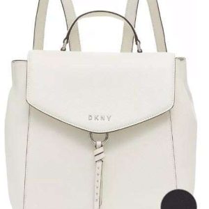 DKNY Lola Leather Backpack (Black)