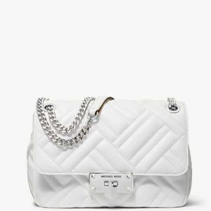 MK Peyton Medium Patent Shoulder Bag