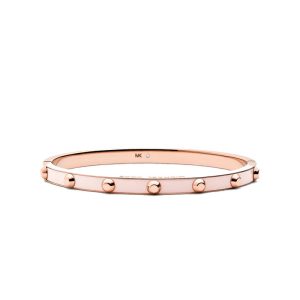 MK Studded Rose Gold-Plated and Acetate Bangle