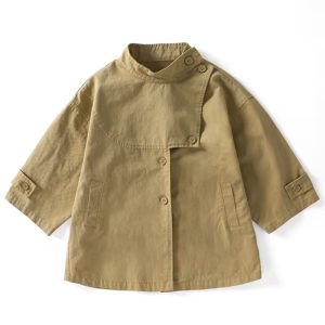 MOMOCO Girls' Olive Green Trench Coat