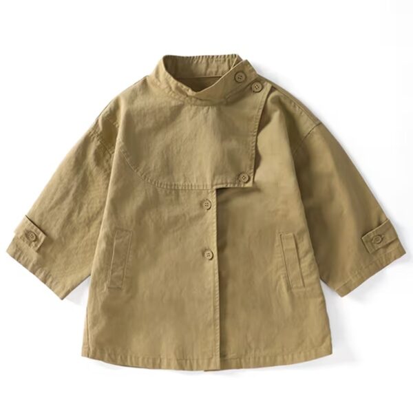 MOMOCO Girls' Olive Green Trench Coat