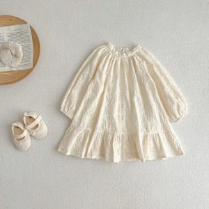 Korean Style Spring and Autumn Dress Set