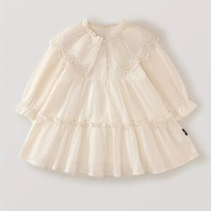 Girls' Vintage French Lace-like dress