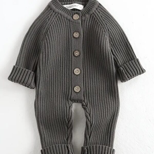 Unisex Romper - Long Sleeve Ribbed Bodysuit