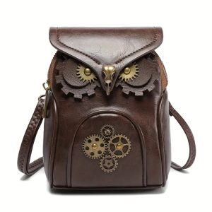 Steampunk Owl Mini Crossbody Bag