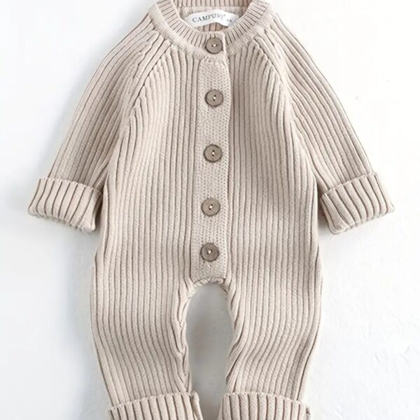 Unisex Romper - Long Sleeve Ribbed Bodysuit