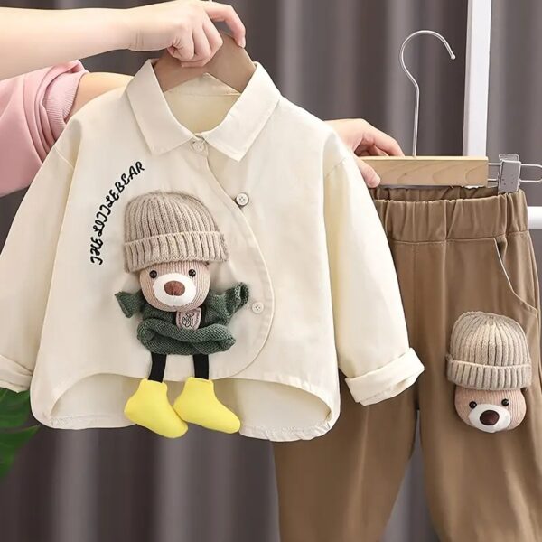 Boys' Winter Bear-Themed 2-Piece Outfit
