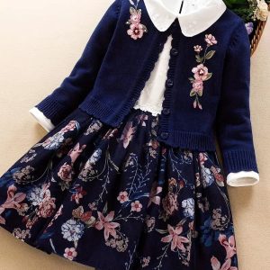 Girls' Spring and Autumn Two-Piece Set