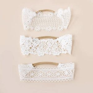 Set of 3 Floral Embroidered Baby Headbands