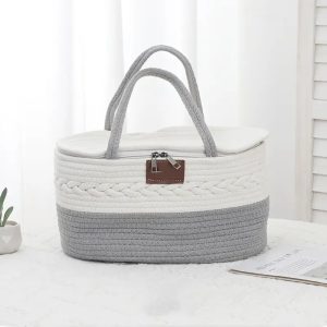 Rope Woven Storage Basket with Lid