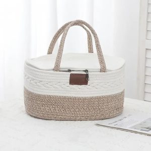 Rope Woven Storage Basket with Lid