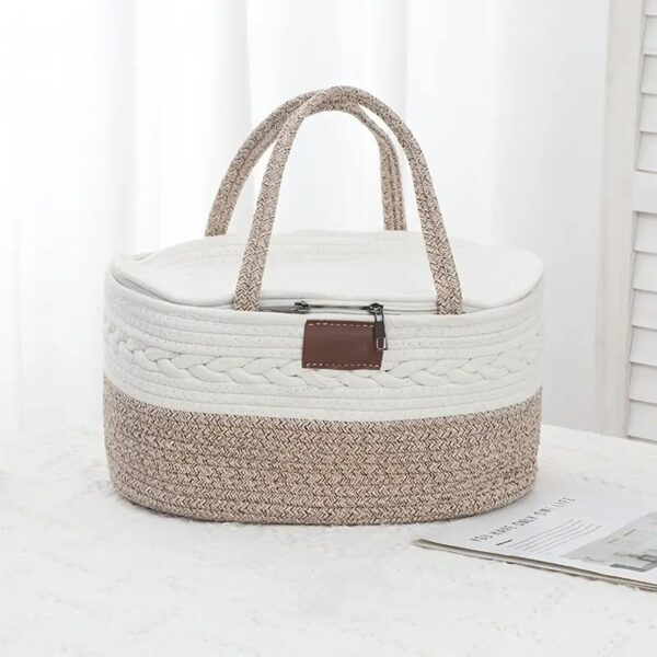 Rope Woven Storage Basket with Lid