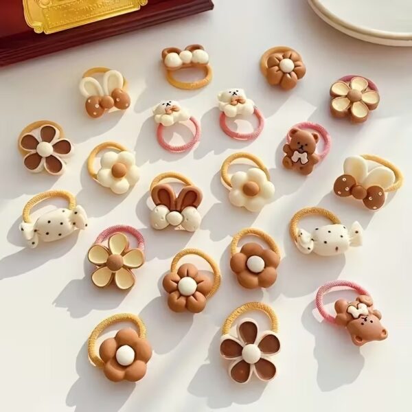 15 pieces Milk Brown Bear Head Rope