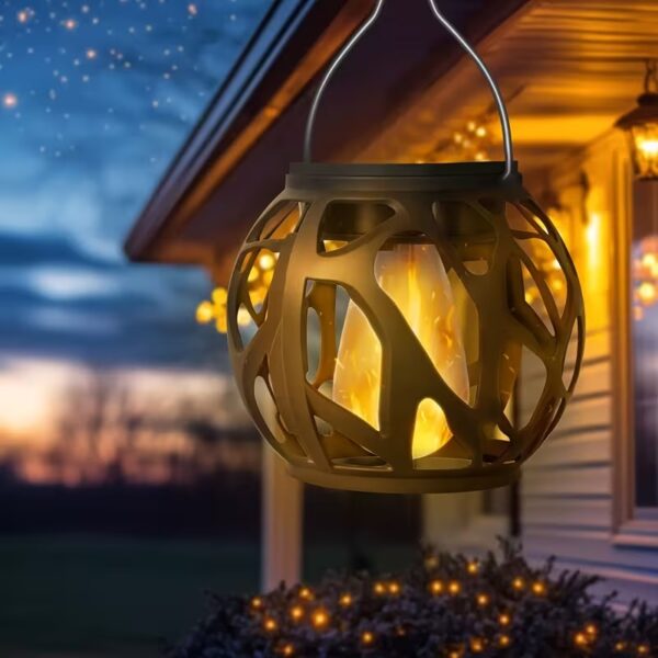 6-Pack Solar Flame Lantern Lights, Realistic LED Flickering Effects