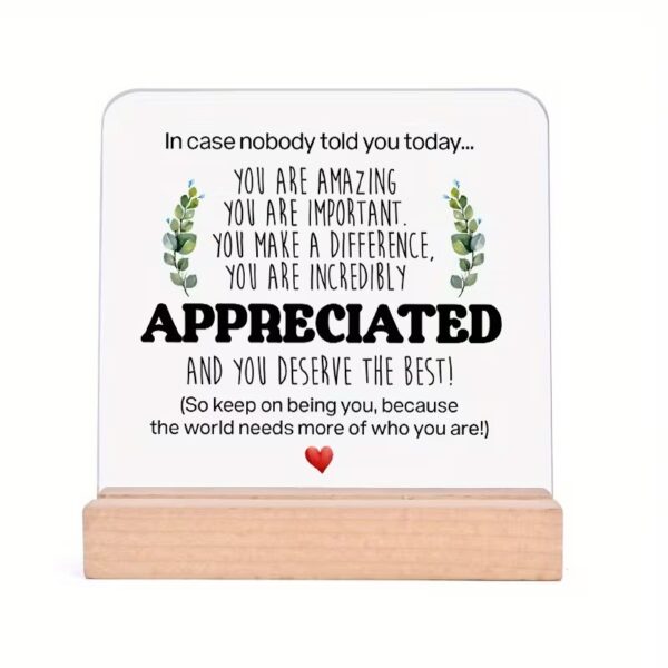 2D Acrylic Inspirational Quote Decorative Plaque