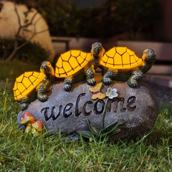 Garden Lawn Mushroom Flower Butterfly Stone Turtle Sculpture