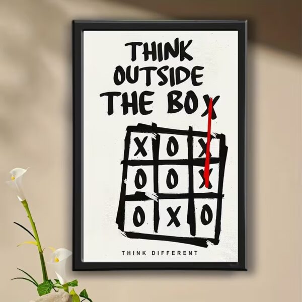 2D Flat Poster and prints "Think Outside the Box"