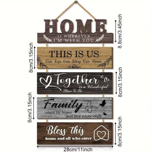 Rustic Wooden Home Wall Art Sign