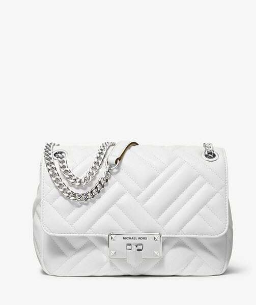 MK Peyton Medium Patent Shoulder Bag