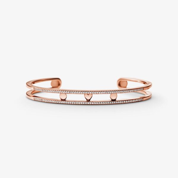 MK Precious Metal-Plated Sterling Silver Pavé Cuff Jacket Rose Gold