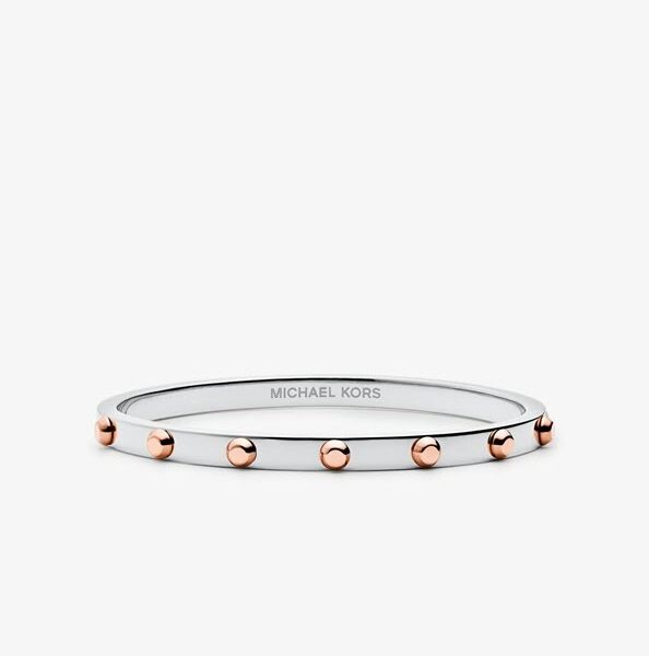 MK Precious Metal-Plated Sterling Silver Studded Bangle